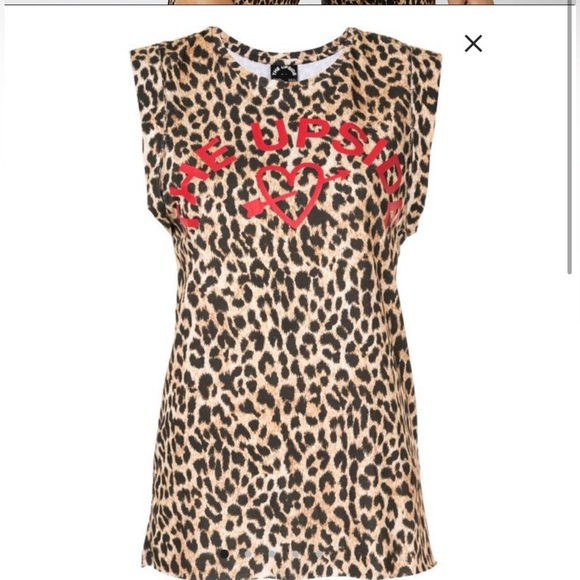 The Upside Leopard Print Muscle Tank Top size 4 - Picture 3 of 9